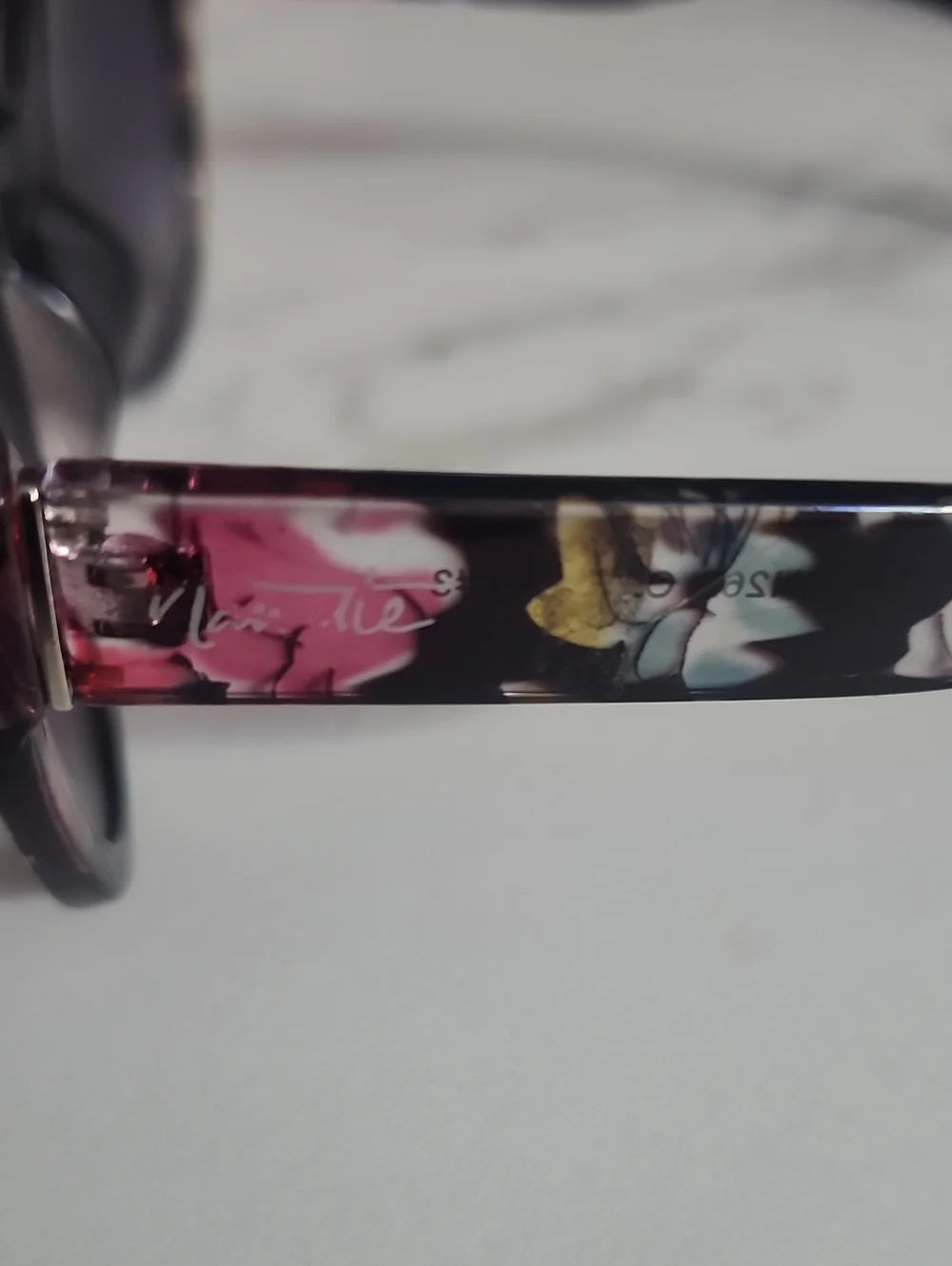 Nanette Lepore Cat-Eye Translucent Floral Sunglasses